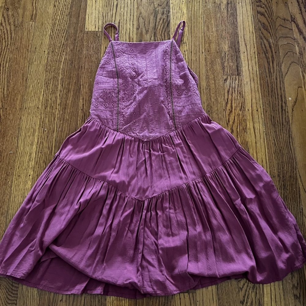 Wild fable burgundy ruffle summer dress